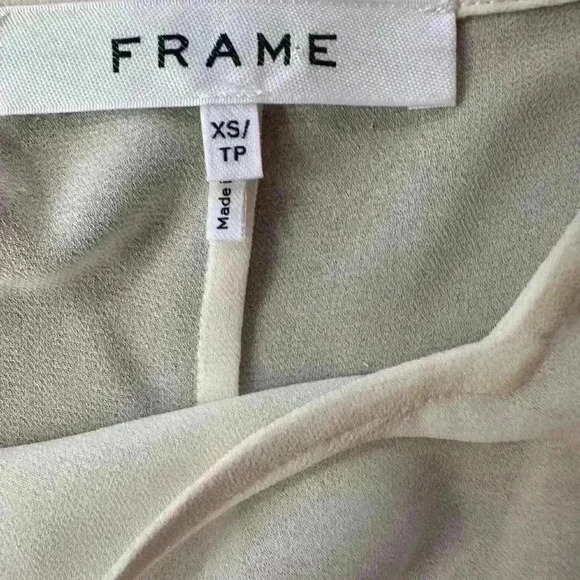 Frame Sheer Silk And Rayon V-Neck Off White Camisole Size XS EUC! - Picture 7 of 8